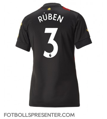 Manchester City Ruben Dias #3 Borta Matchtröja Dam 2022-23 Kortärmad
